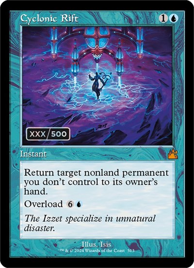 Cyclonic Rift (Retro Frame) (Serial Numbered) (Ravnica Remastered) Near Mint