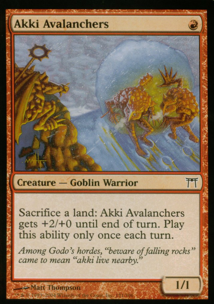 Akki Avalanchers (Champions of Kamigawa) Light Play Foil