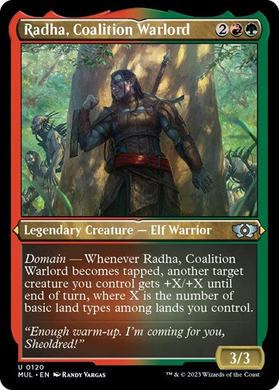 Radha, Coalition Warlord (Foil Etched) (March of the Machine: Multiverse Legends) Near Mint