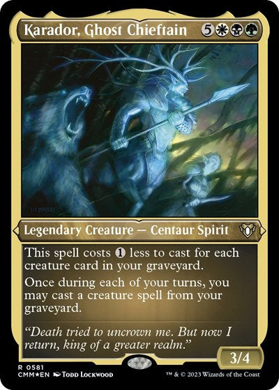 Karador, Ghost Chieftain (Foil Etched) (Commander Masters) Near Mint