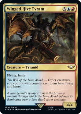 Winged Hive Tyrant (Surge Foil) (Universes Beyond: Warhammer 40K) Near Mint