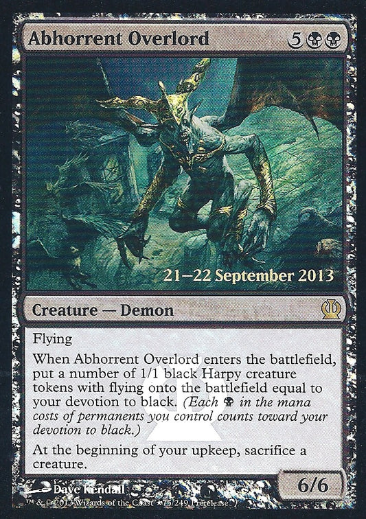 Abhorrent Overlord (Pre Release) (Promotional Cards) Near Mint Foil