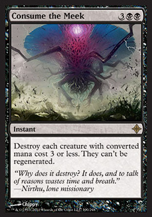 Consume the Meek (Rise of the Eldrazi) Light Play Foil