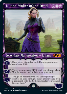 Liliana, Waker of the Dead (Showcase) (Magic 2021 Core Set) Near Mint