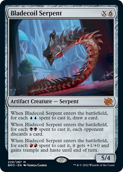 Bladecoil Serpent (The Brothers' War) Near Mint Foil