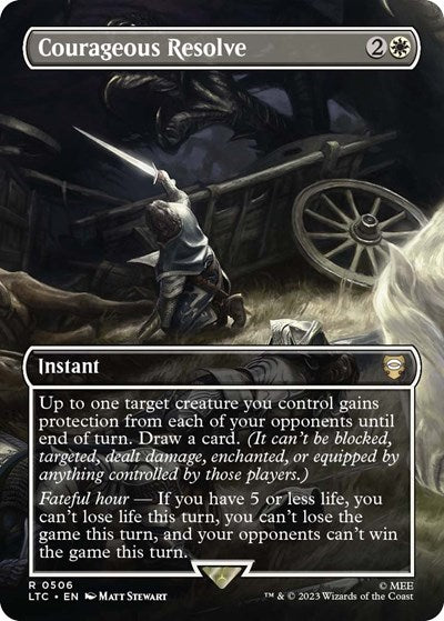 Courageous Resolve (Borderless) (Commander: The Lord of the Rings: Tales of Middle-earth) Near Mint