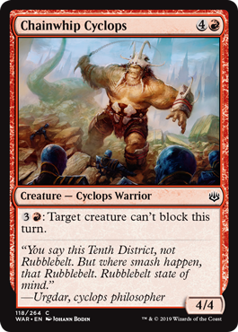 Chainwhip Cyclops (War of the Spark) Near Mint Foil