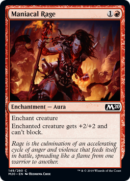 Maniacal Rage (Magic 2020 Core Set) Near Mint