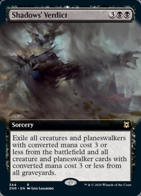 Shadows' Verdict (Extended Art) (Zendikar Rising) Near Mint Foil