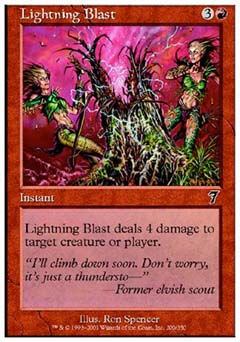 Lightning Blast (7th Edition) Light Play