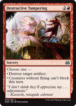 Destructive Tampering (Aether Revolt) Near Mint