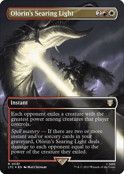 Olorin's Searing Light (Borderless) (Surge Foil) (Commander: The Lord of the Rings: Tales of Middle-earth) Near Mint