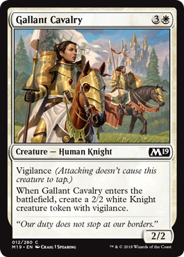 Gallant Cavalry (Magic 2019 Core Set) Near Mint