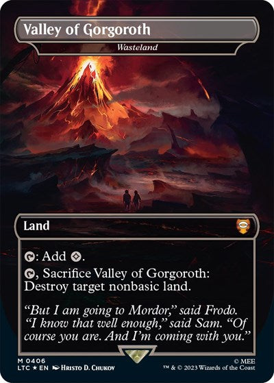 Valley of Gorgoroth - Wasteland (Surge Foil) (Commander: The Lord of the Rings: Tales of Middle-earth) Near Mint