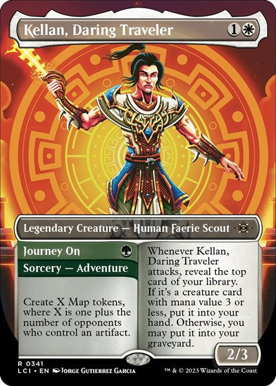 Kellan, Daring Traveler (Borderless) (The Lost Caverns of Ixalan) Near Mint
