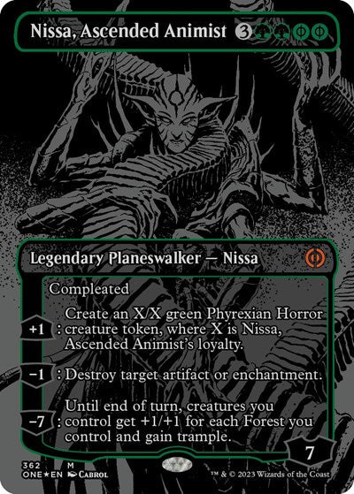 Nissa, Ascended Animist (Oil Slick Raised Foil) (Phyrexia: All Will Be One) Near Mint