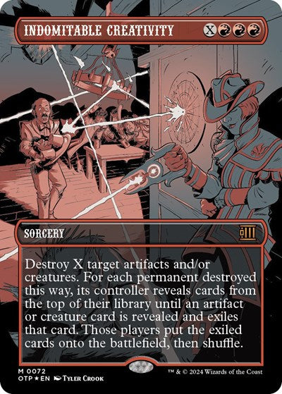Indomitable Creativity (Textured Foil) (Outlaws of Thunder Junction: Breaking News) Near Mint