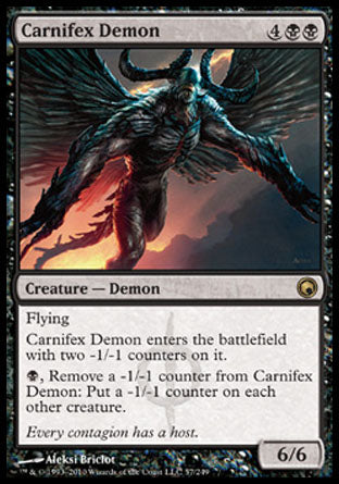 Carnifex Demon (Scars of Mirrodin) Light Play
