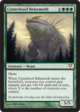 Craterhoof Behemoth (Avacyn Restored) Near Mint Foil