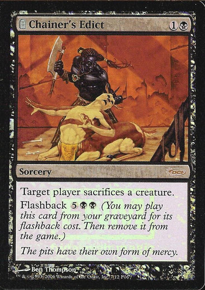 Chainer's Edict (FNM) (Promotional Cards) Light Play Foil