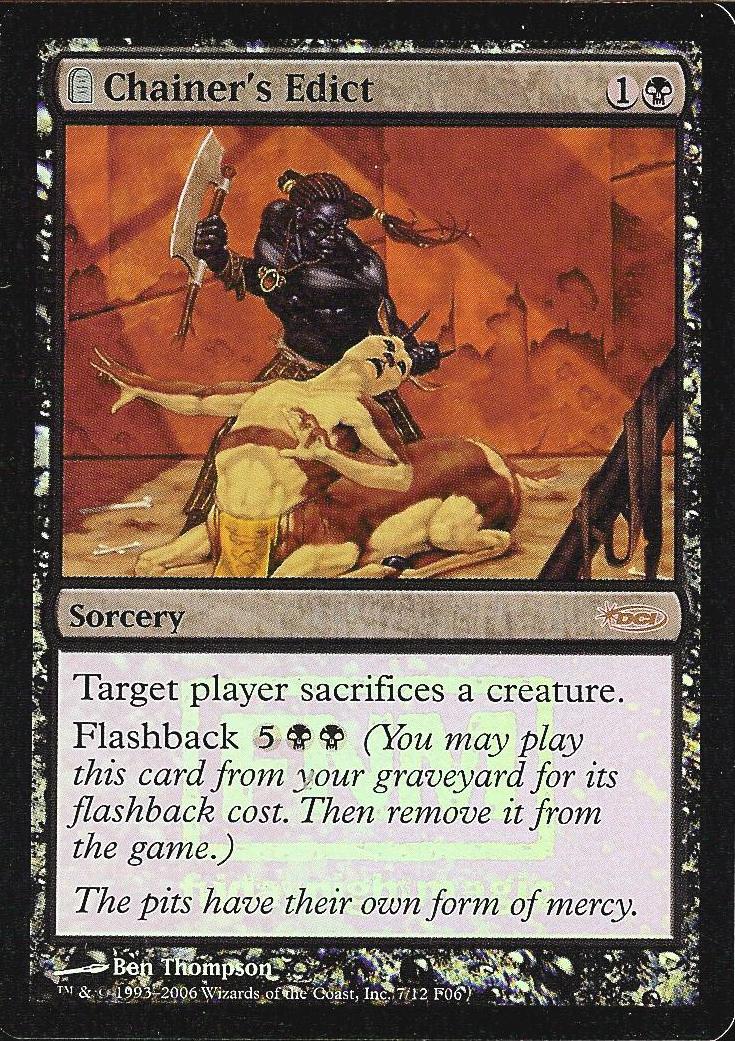 Chainer's Edict (FNM) (Promotional Cards) Light Play Foil