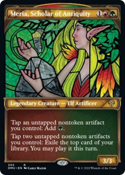 Meria, Scholar of Antiquity (Showcase) (Dominaria United) Near Mint Foil