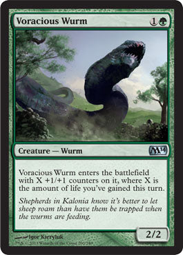 Voracious Wurm (Magic 2014 Core Set) Near Mint Foil