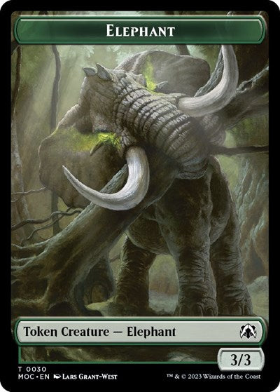 Elephant / City's Blessing Double-sided Token (Commander: March of the Machine) Near Mint