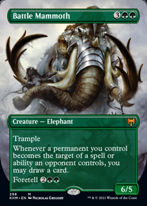 Battle Mammoth (Borderless) (Kaldheim) Near Mint Foil