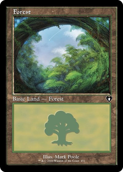 Forest (451) (Retro Frame) (Commander Masters) Near Mint