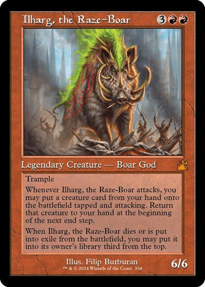 Ilharg, the Raze-Boar (Retro Frame) (Ravnica Remastered) Near Mint