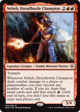 Neheb, Dreadhorde Champion (War of the Spark) Near Mint