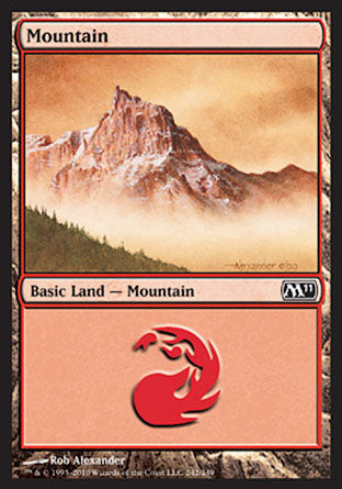 Mountain (242) (Magic 2011 Core Set) Near Mint Foil